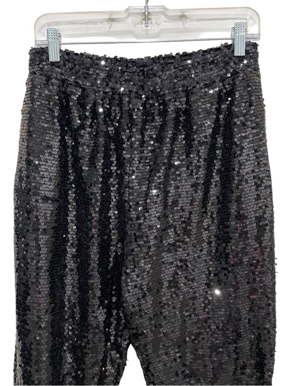 SSYS Mariah Sequin Jogger Pants Black Women Size Large Party Sparkle Lounge - Picture 3 of 7